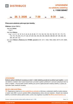 Odstávka ele 26 03 2026